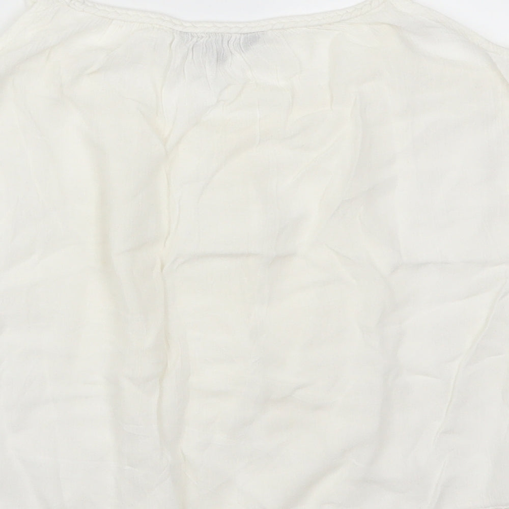 New Look Womens White Basic Tank Size 6