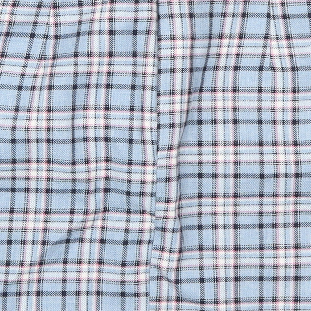 Preworn Womens Blue Check A-Line Skirt Size XS