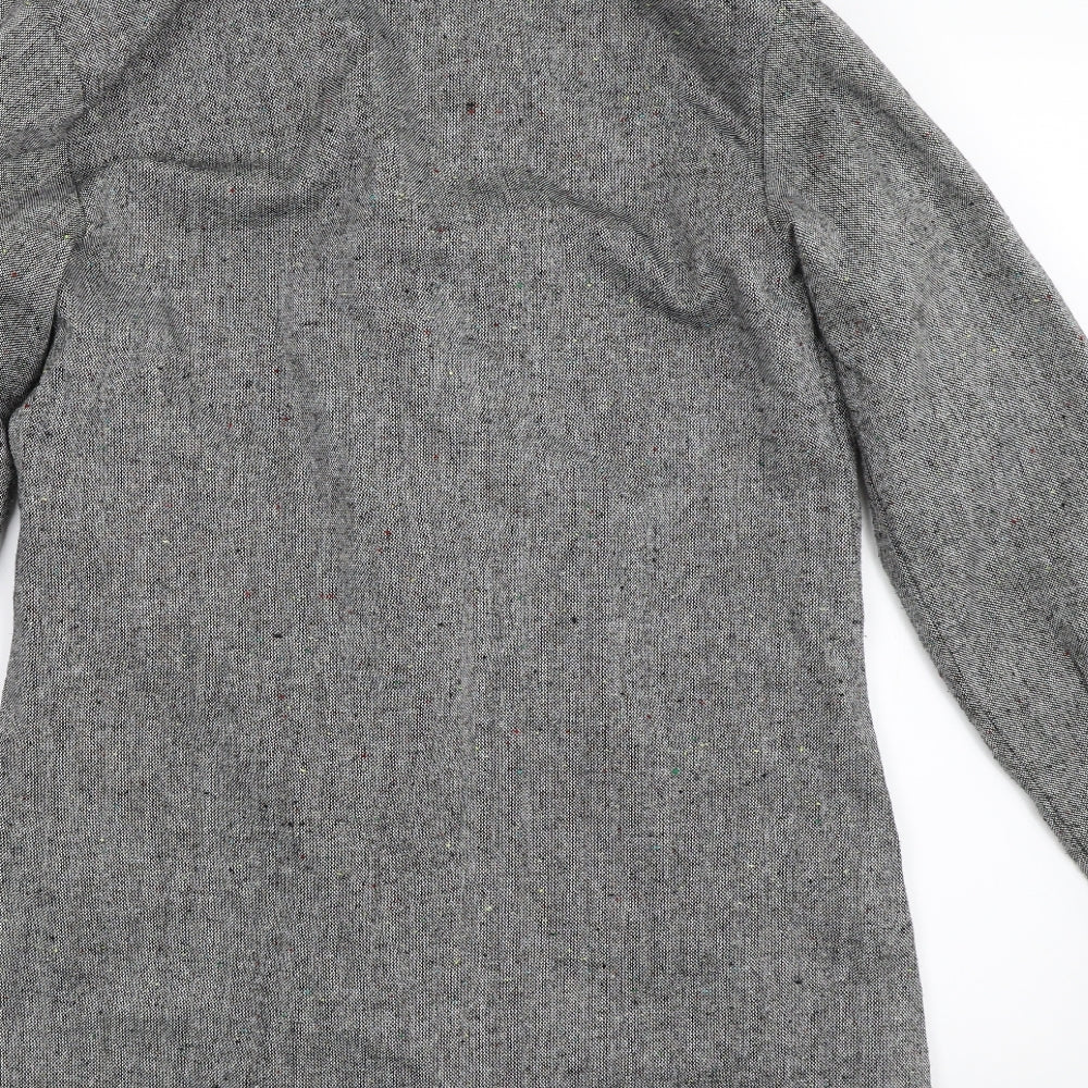 Parsian Womens Grey Overcoat Coat Size 8