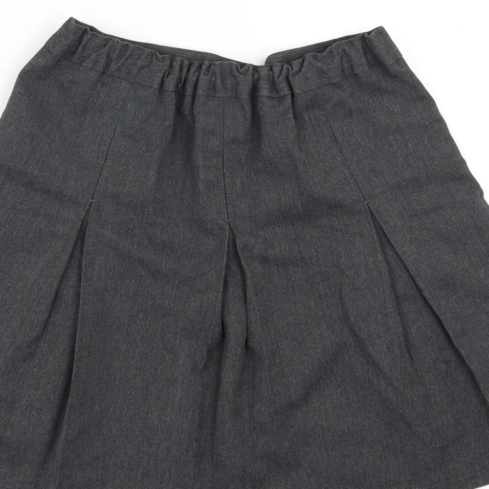 Marks & Spencer Girls Grey A-Line Skirt Size 8-9 Years