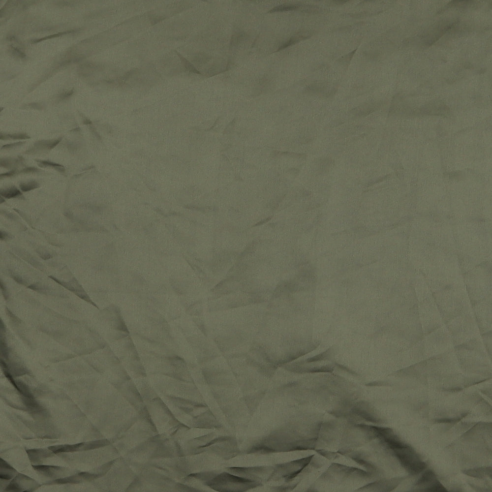 Misspap Womens Green Basic Button-Up Size 12