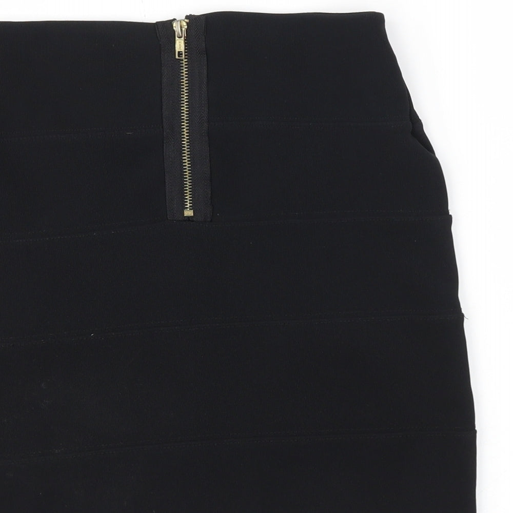 Preworn Womens Black A-Line Skirt Size M