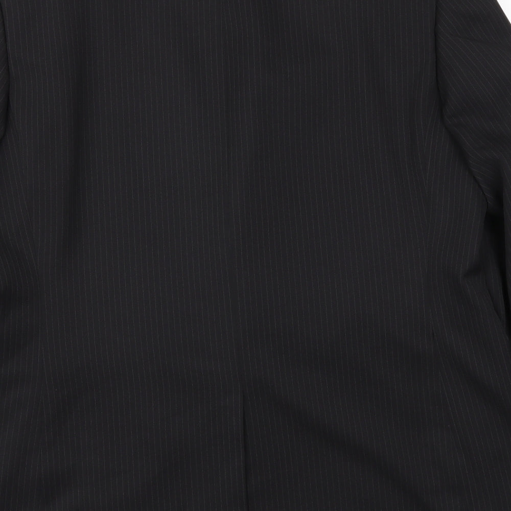 T&W Mens Black Jacket Blazer Size 44