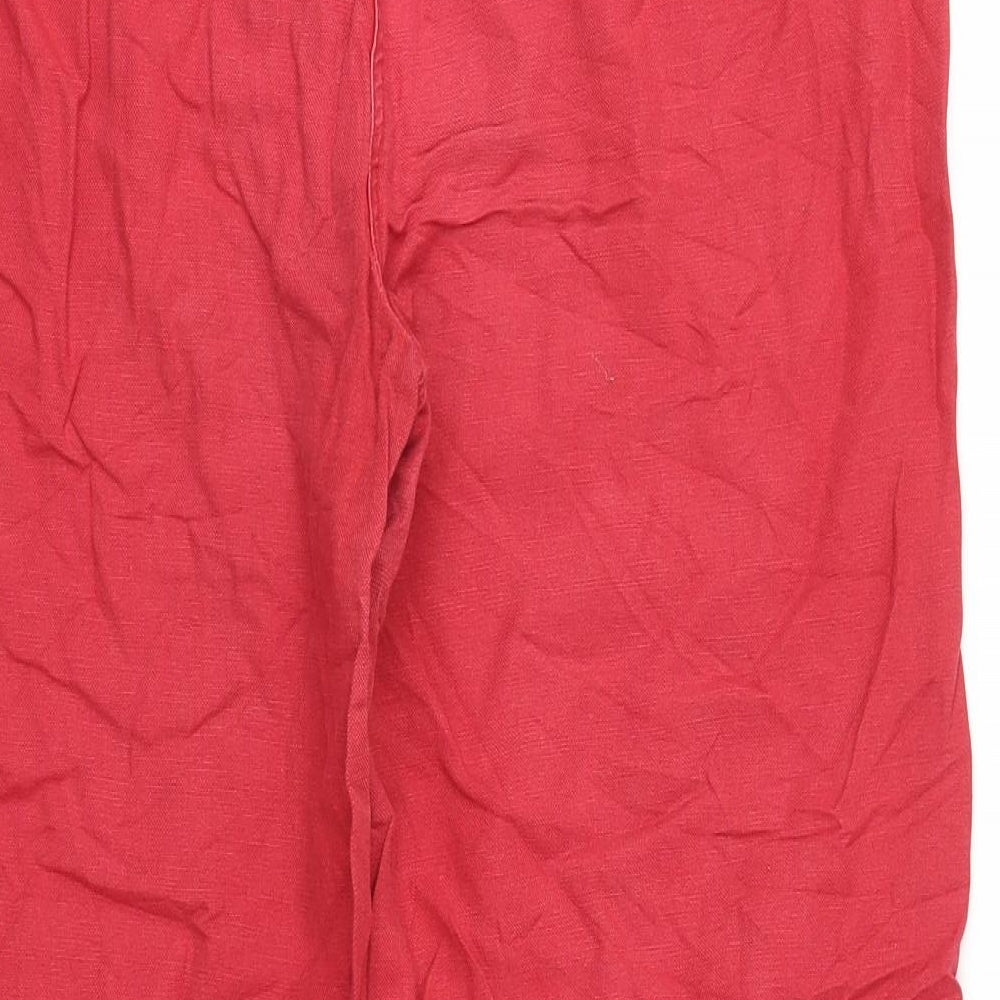 Cappuccini Womens Red Trousers Size 16 L25 in