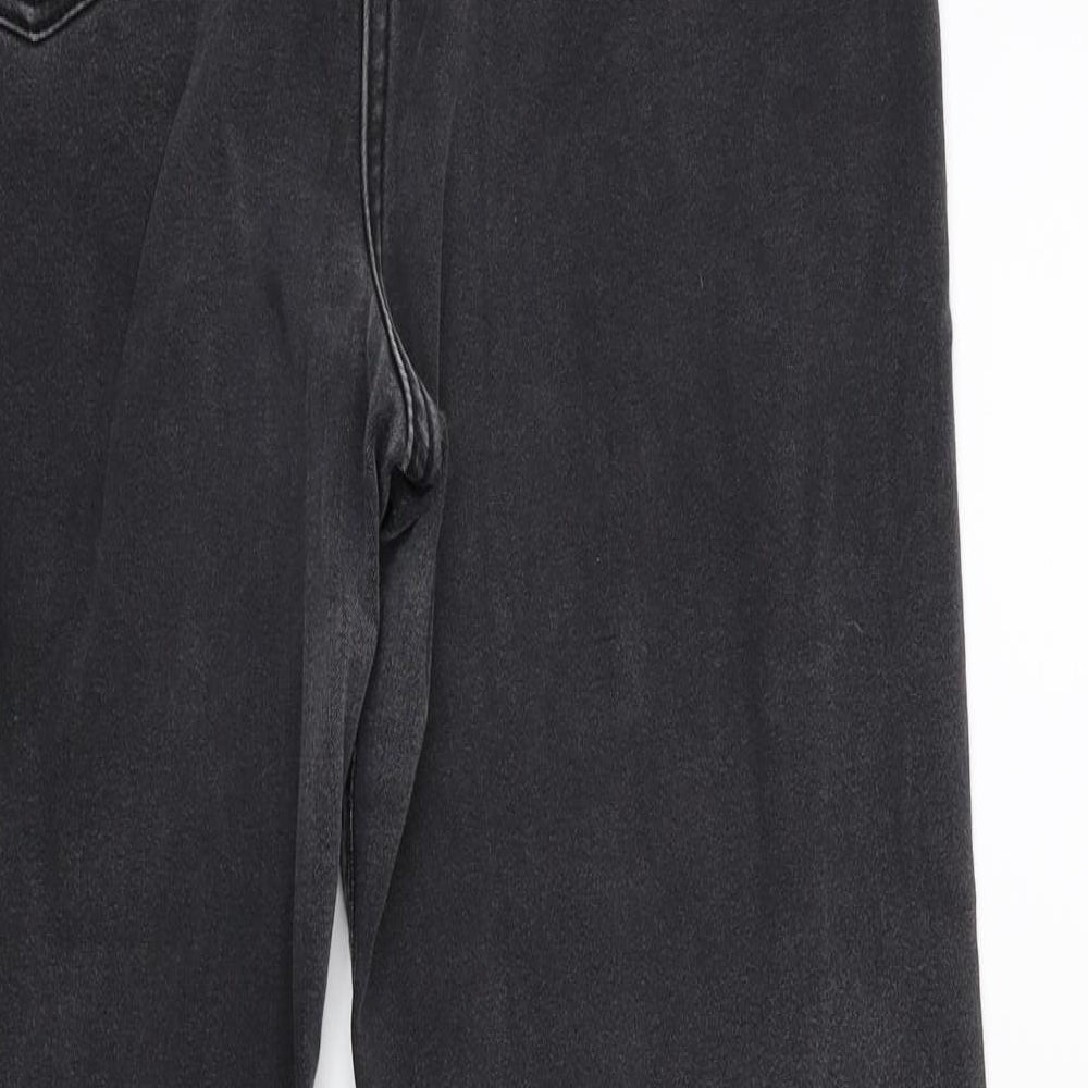 Per Una Womens Grey Denim Straight Jeans Size 32 in L27 in