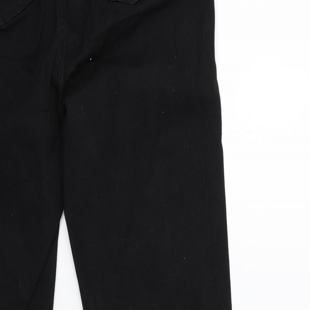Preworn Womens Black Denim Straight Jeans Size 26 in L25 in