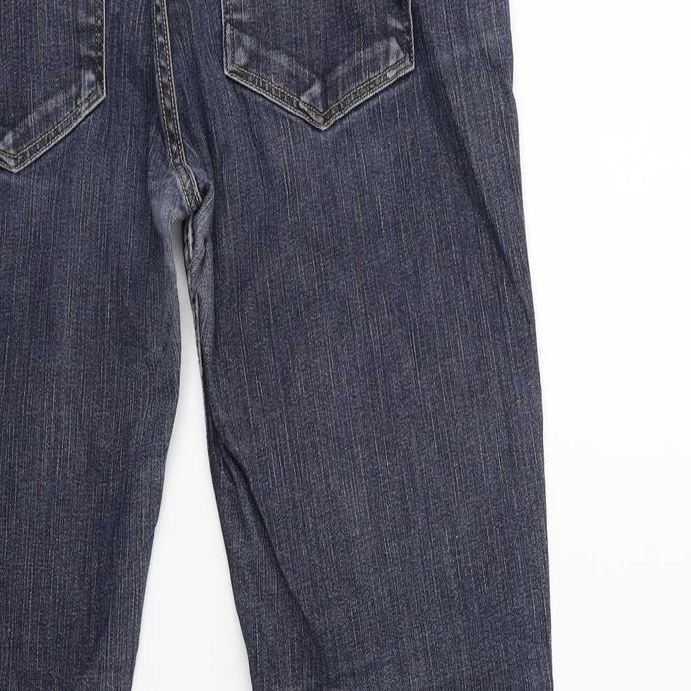 Preworn Womens Blue Denim Straight Jeans Size 33 in L27 in