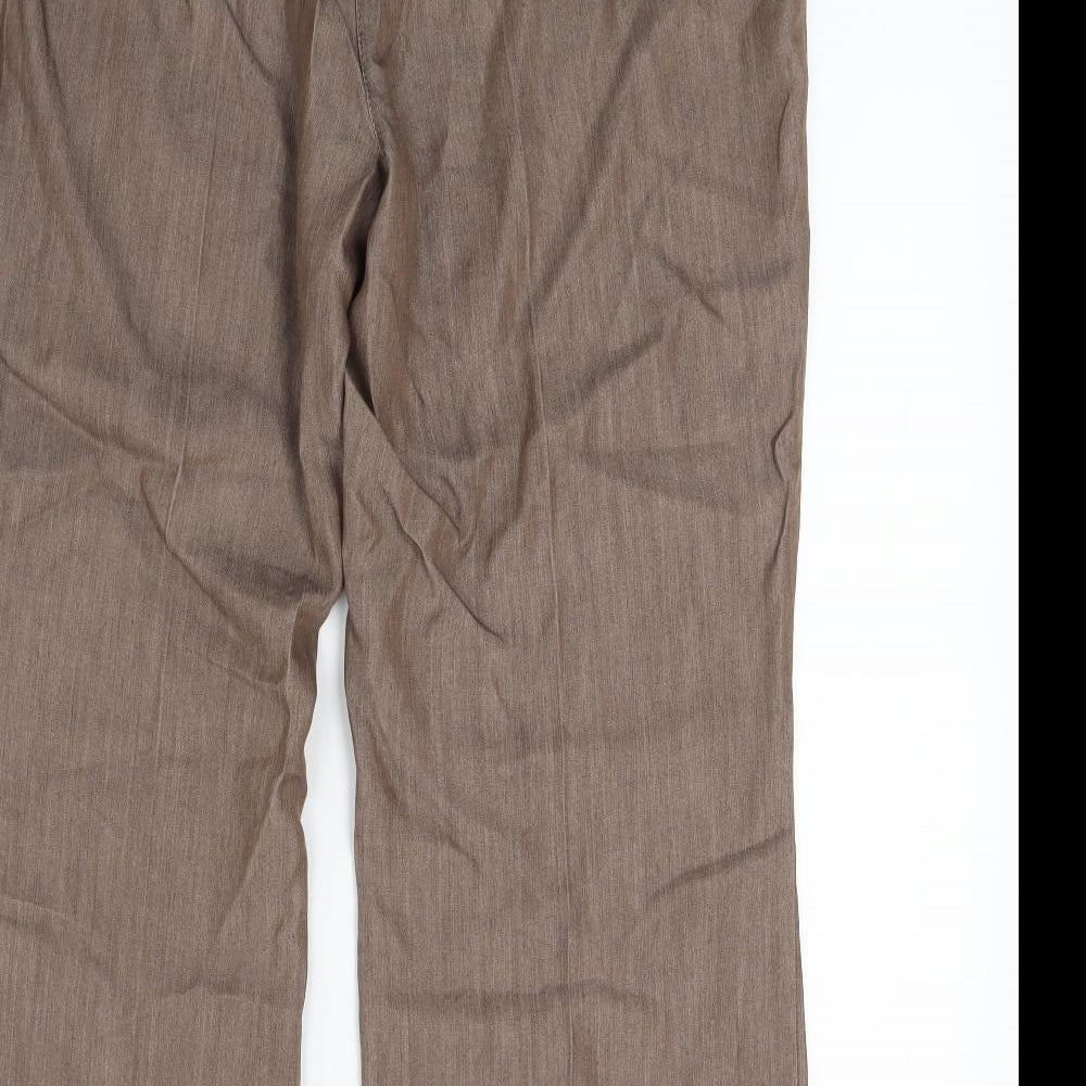 Marks and Spencer Womens Brown Trousers Size 14 L23 in