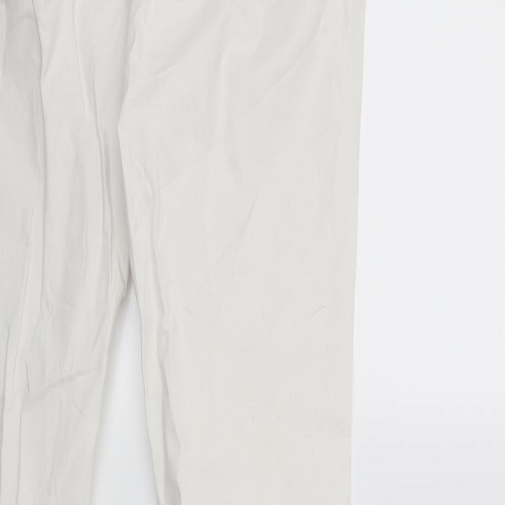 Flame Womens White Denim Skinny Jeans Size 8 L31 in