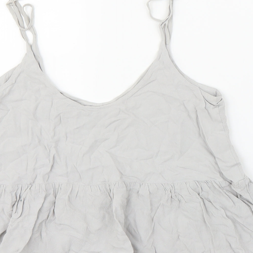Topshop Womens Grey Camisole Blouse Size 8