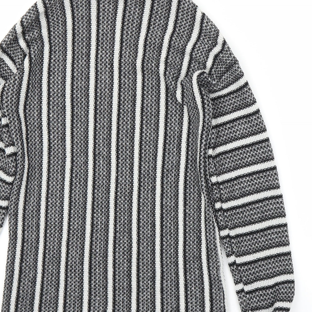 Topshop Womens Black Striped Pullover Jumper Size 8