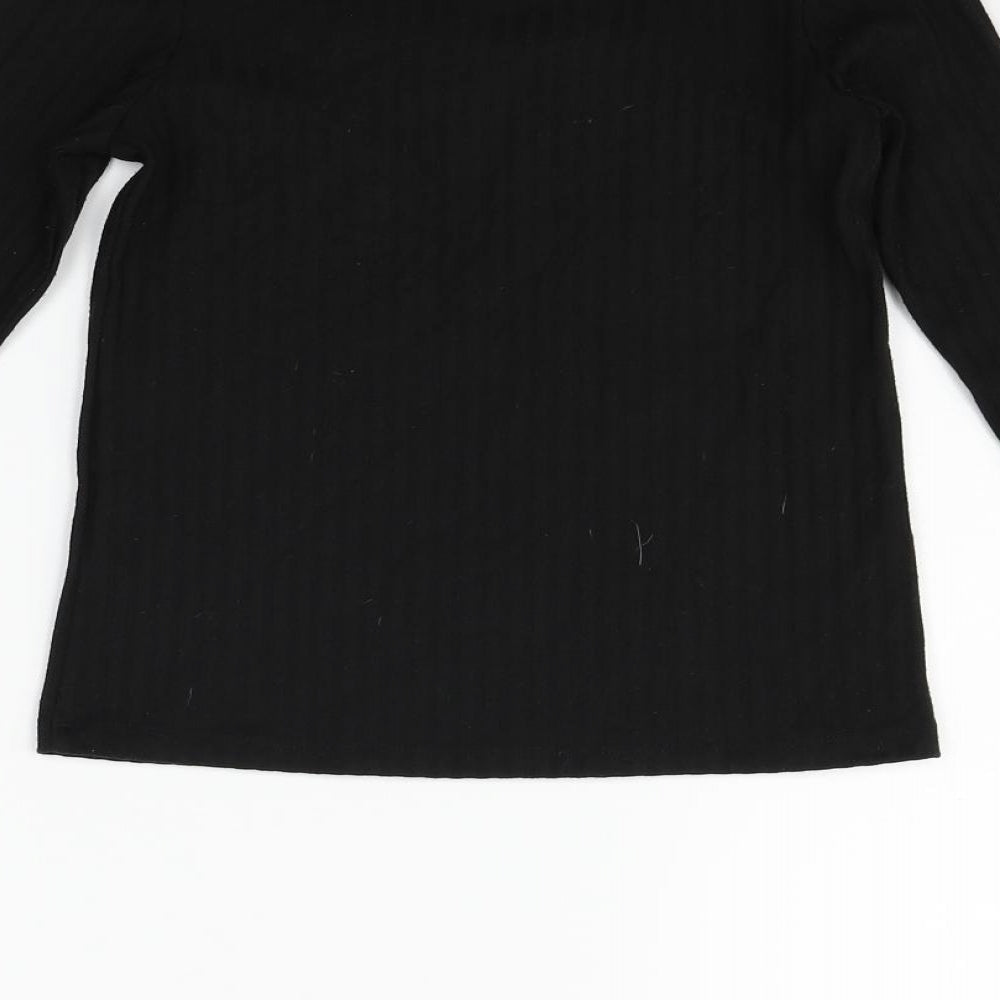 Nutmeg Girls Black Pullover Jumper Size 10-11 Years