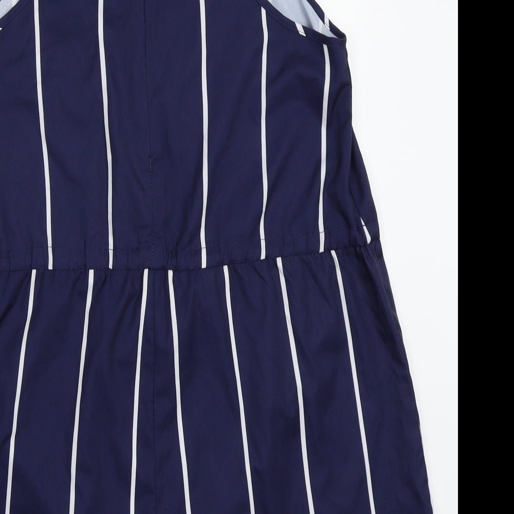 yoines Womens Blue Striped Bodysuit One-Piece Size M