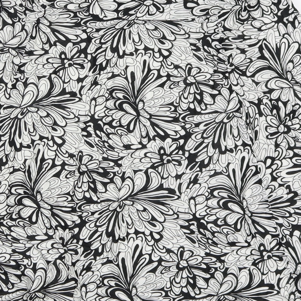 Mexx Womens Black Floral A-Line Skirt Size 12