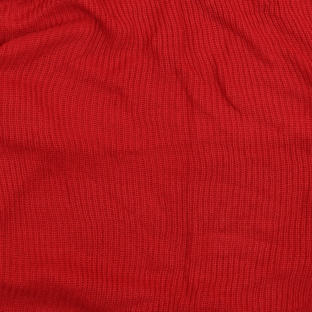 Pierre Leon Womens Red Knit Pullover Jumper Size L