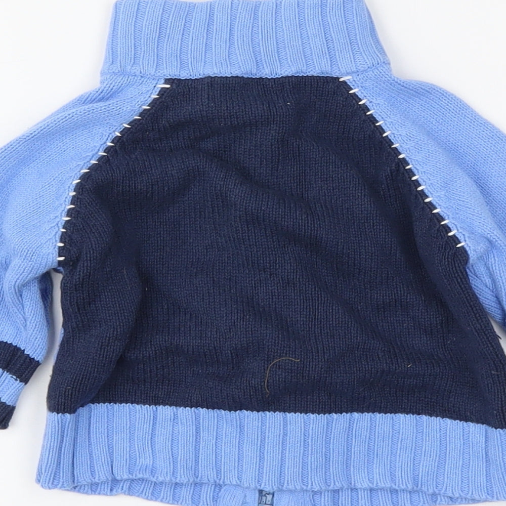 Ka-Boosh Boys Blue Full Zip Jumper Size 0-3 Months