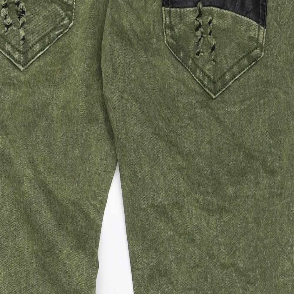 Best Emilie Womens Green Skinny Jeans Size L L27 in