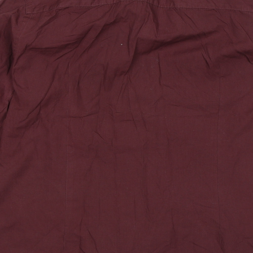 River Island Womens Purple Basic Button-Up Size M