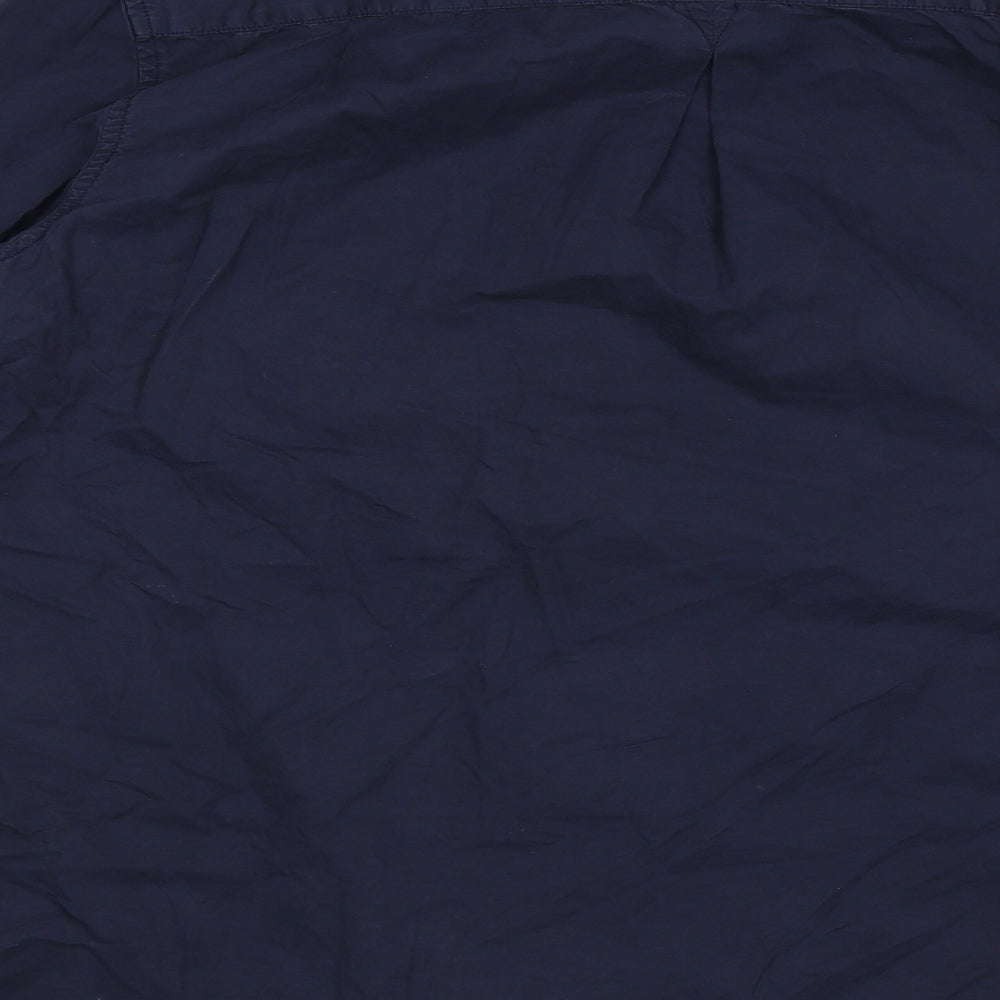 River Island Mens Blue Button-Up Size M