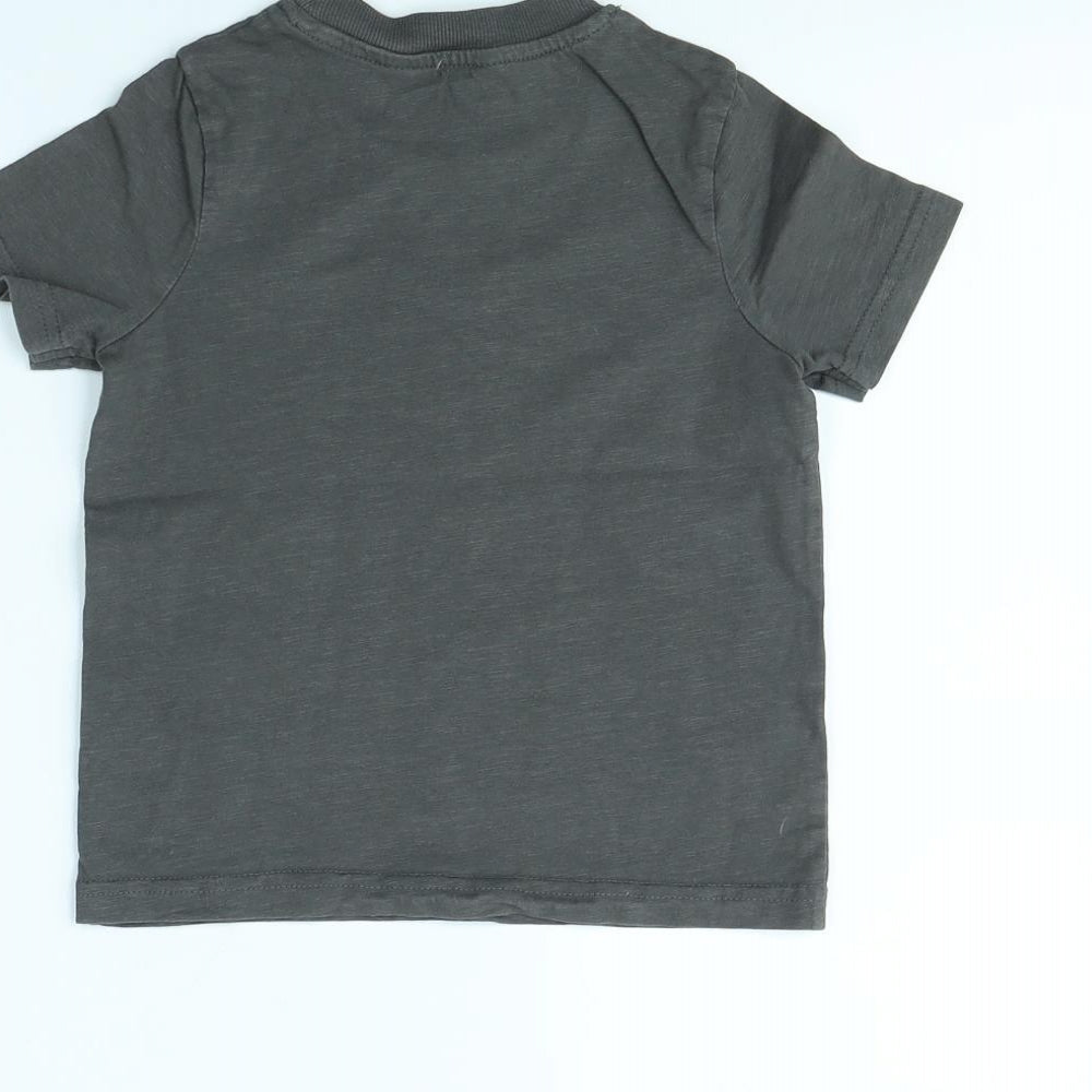 George Girls Grey Basic T-Shirt Size 2 Years