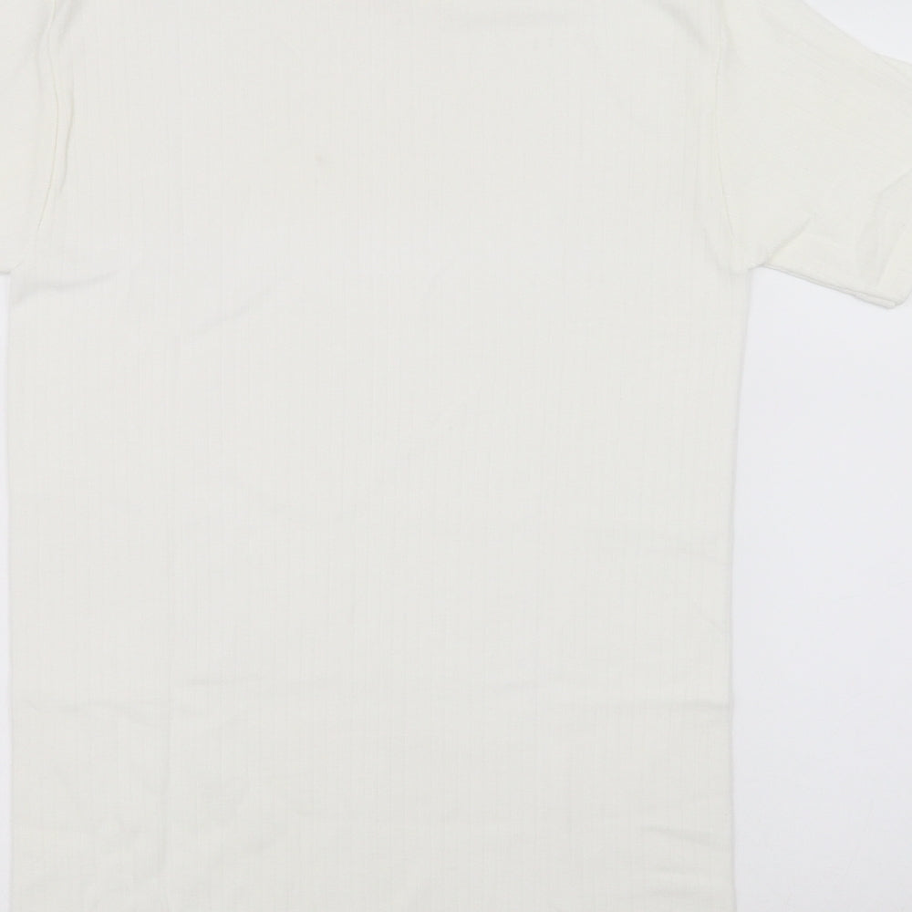 Preworn Womens White Basic T-Shirt Size M