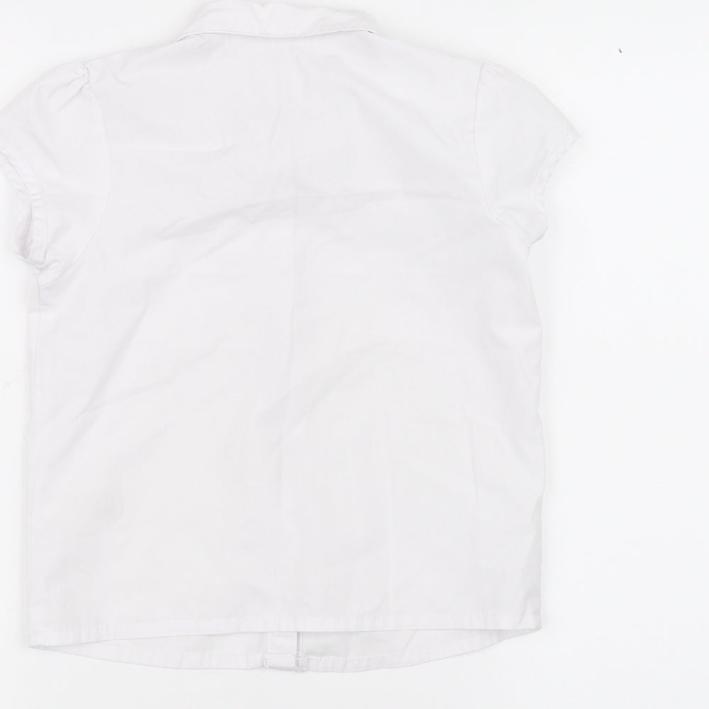 George Boys White Basic Button-Up Size 6-7 Years