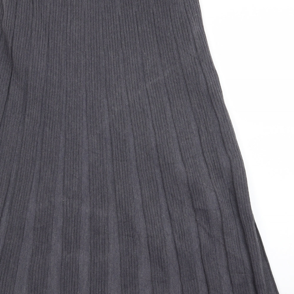 Preworn Womens Grey Rayon A-Line Size 10