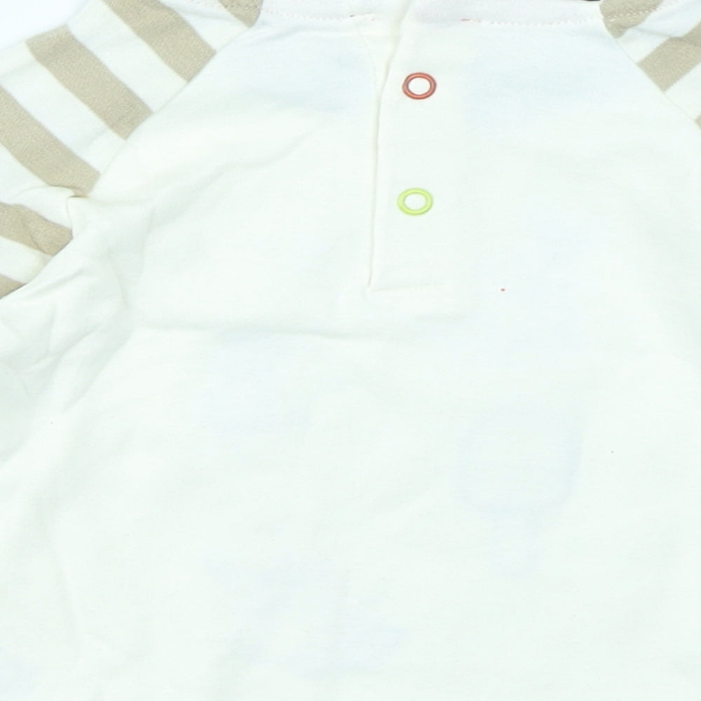 George Baby Beige Basic T-Shirt Size 3-6 Months