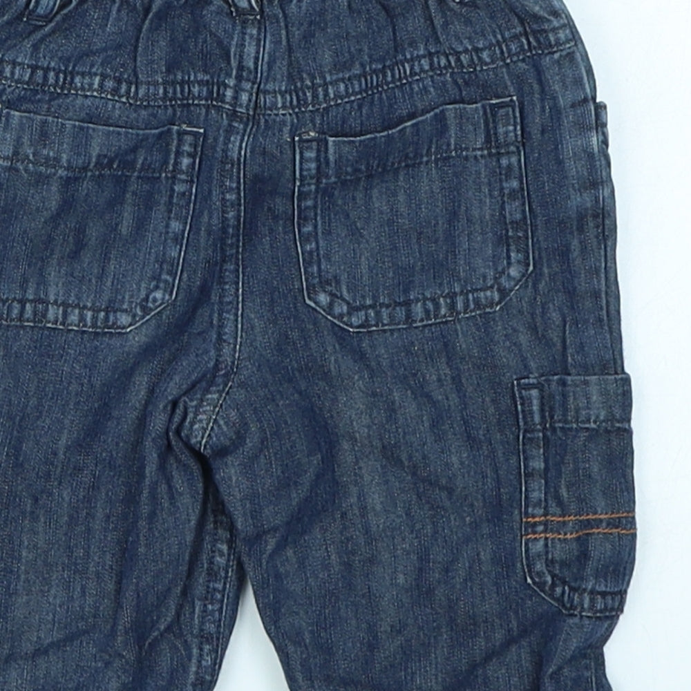 Cherokee Baby Blue Denim Cargo Jeans Size 0-3 Months