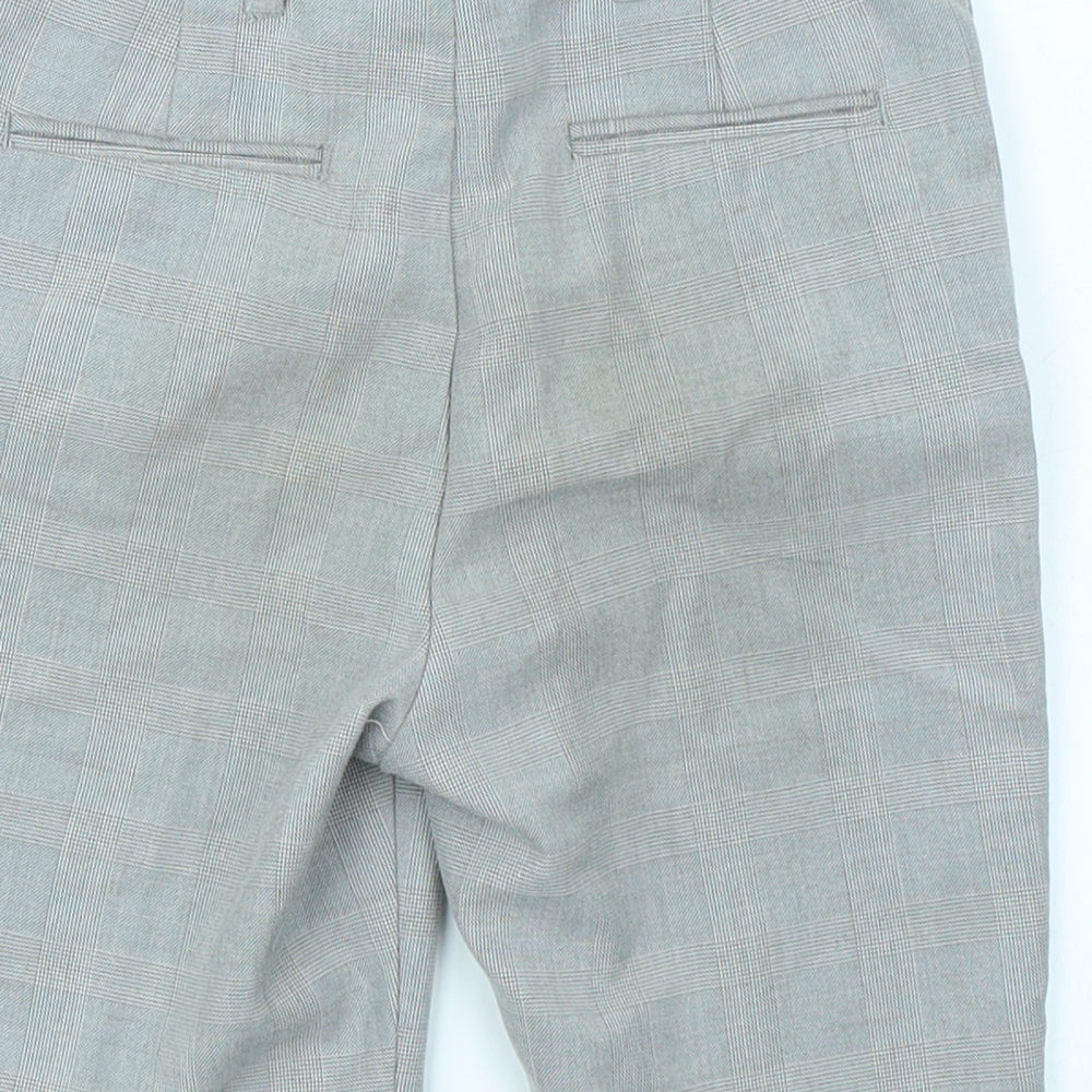 River Island Girls Grey Plaid Cargo Shorts Size 10 Years