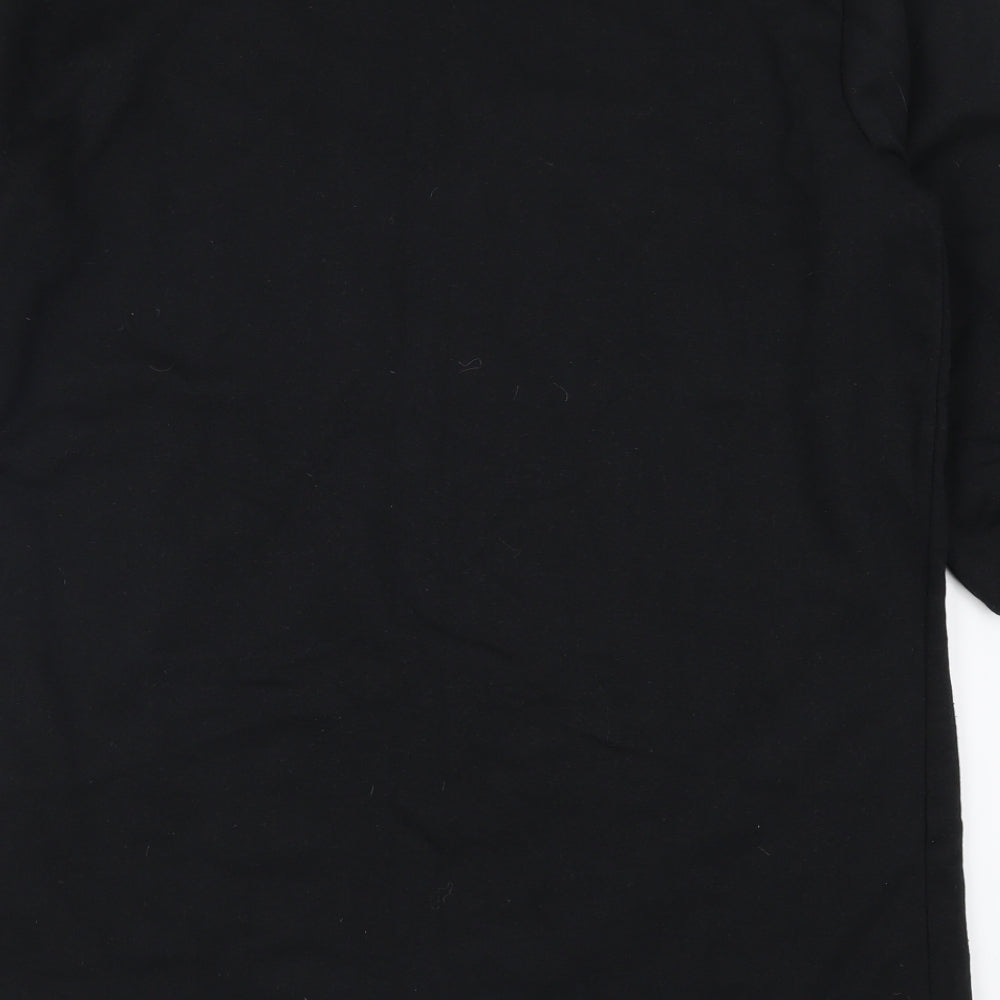 PRETTYLITTLETHING Womens Black T-Shirt Dress Size 8
