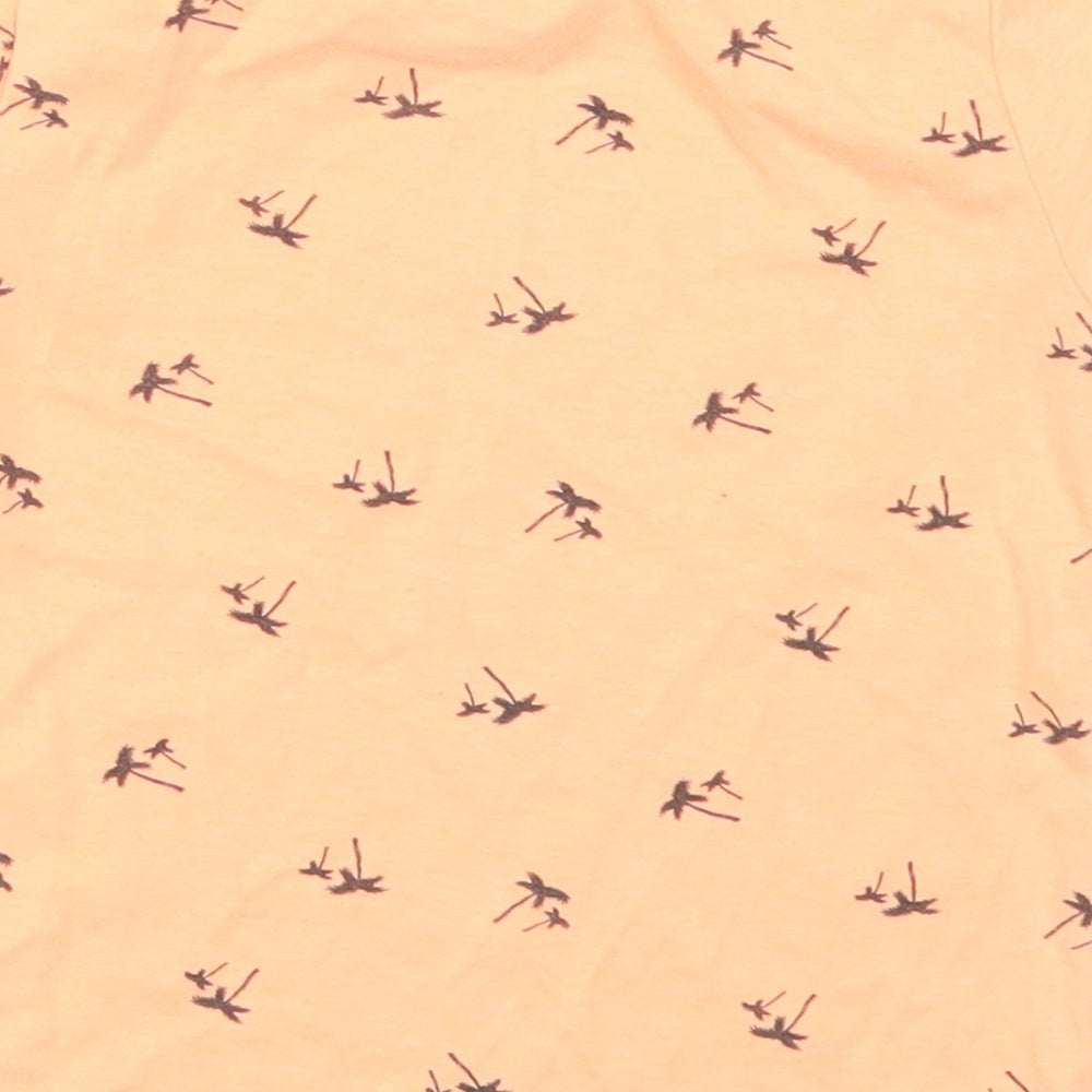 Primark Boys Orange Basic T-Shirt Size 3-4 Years - Palm Trees