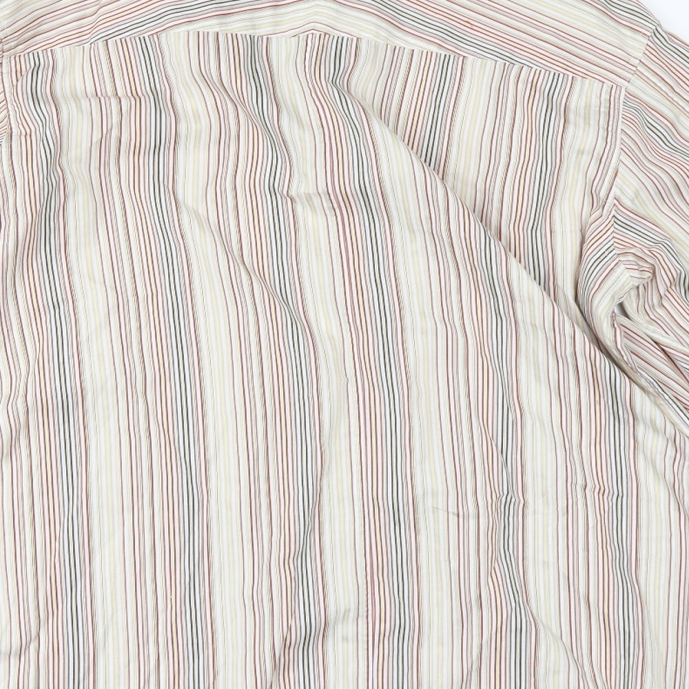 Debenhams Mens Beige Striped Button-Up Size L