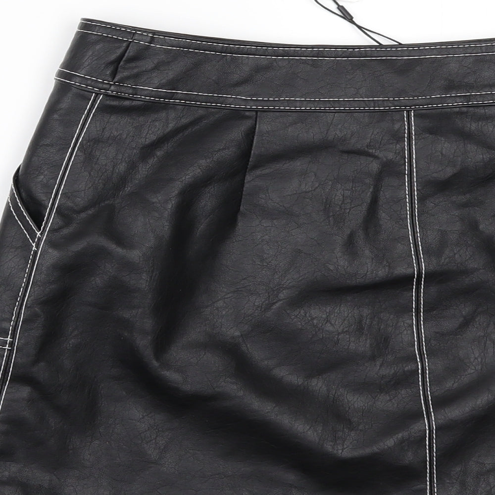Lola Skye Womens Black Mini Skirt Size 4