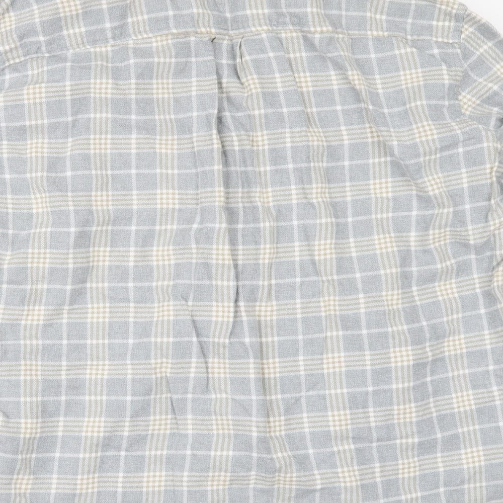 Goodfellows & co Mens Grey Check Button-Up Size L