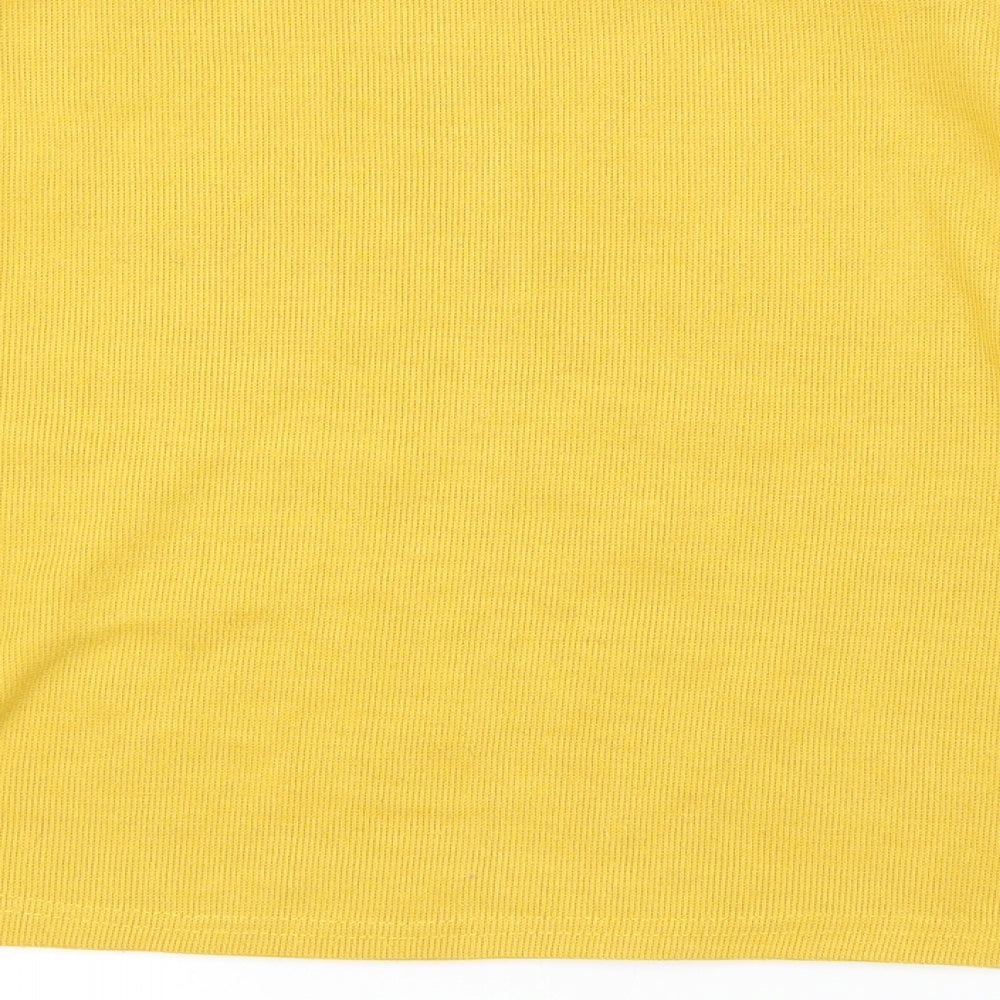 Preworn Womens Yellow Pullover Jumper Size S - Cropped