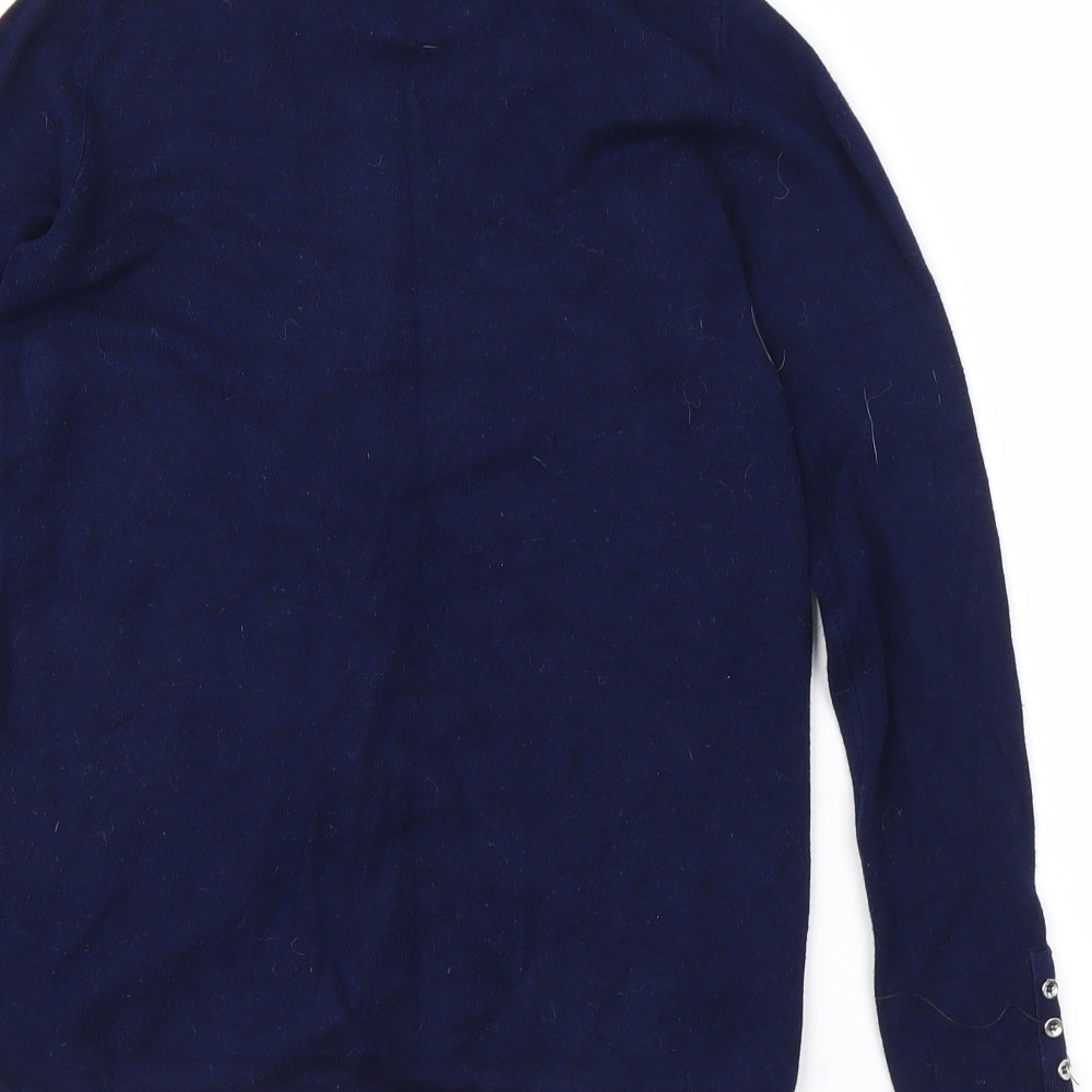 Zara Womens Blue Cardigan Jumper Size S