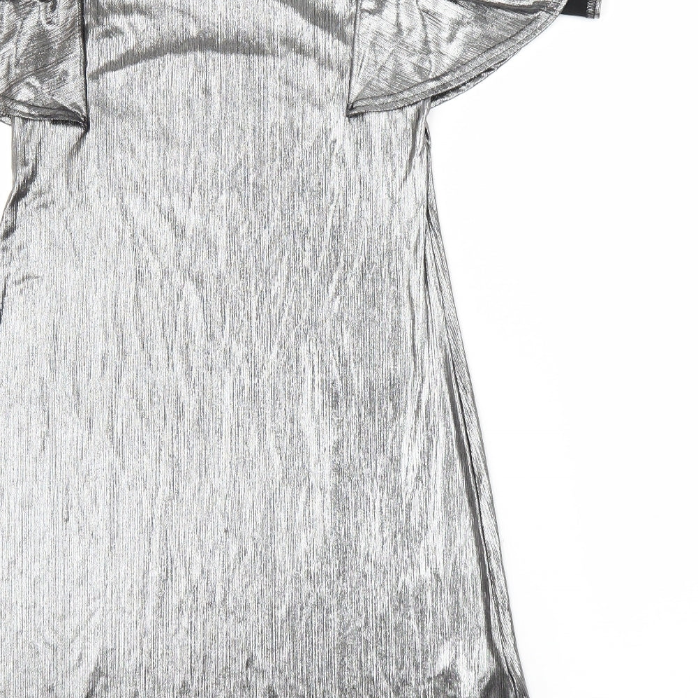 Blue Vanilla Womens Silver Shift Size 8