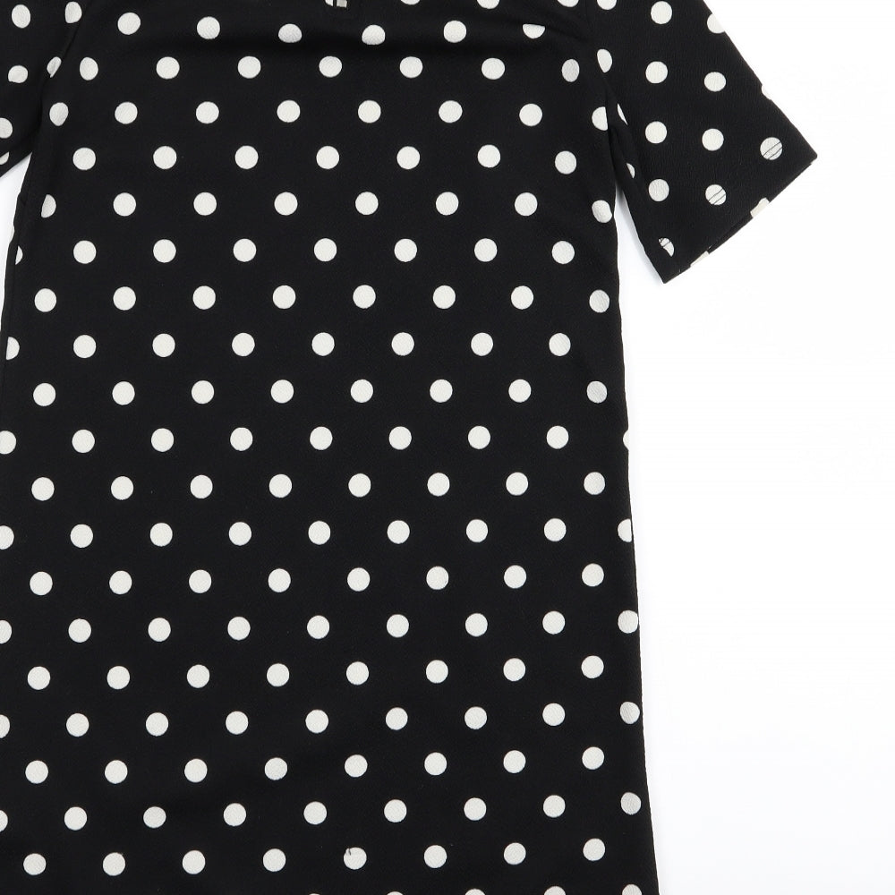 Divided by H&M Womens Black Polka Dot A-Line Size 10