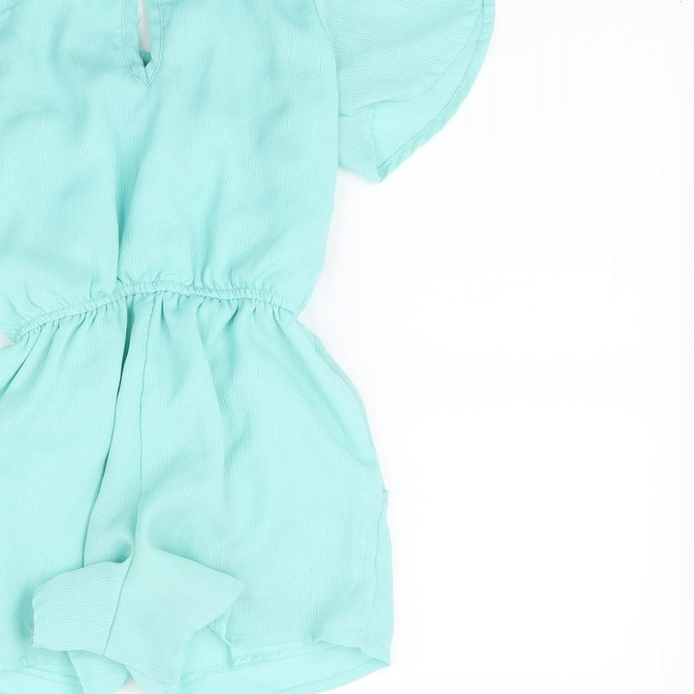 papaer doll Womens Green Shorts One-Piece Size 8