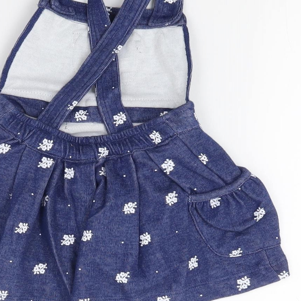 Mini Club Girls Blue Floral Fit & Flare Size 3-6 Months