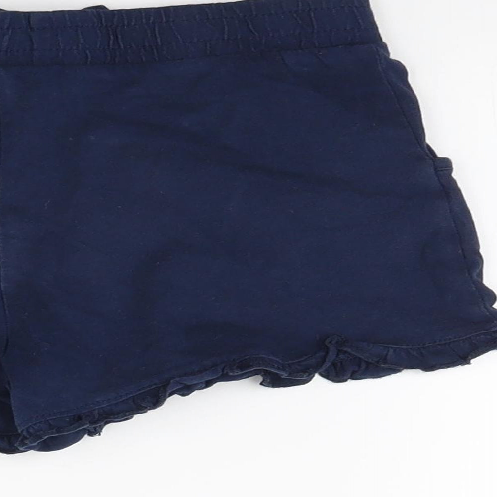 TU Girls Blue Jersey Hot Pants Shorts Size 7 Years