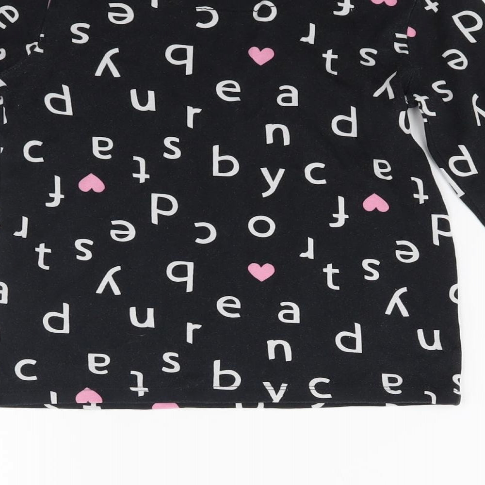 George Girls Black Pullover Sweatshirt Size 6-7 Years