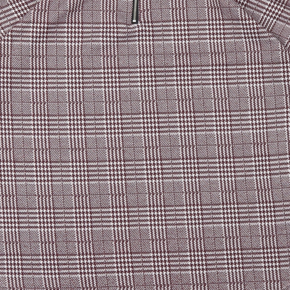Primark Womens Red Check Pullover Jumper Size M