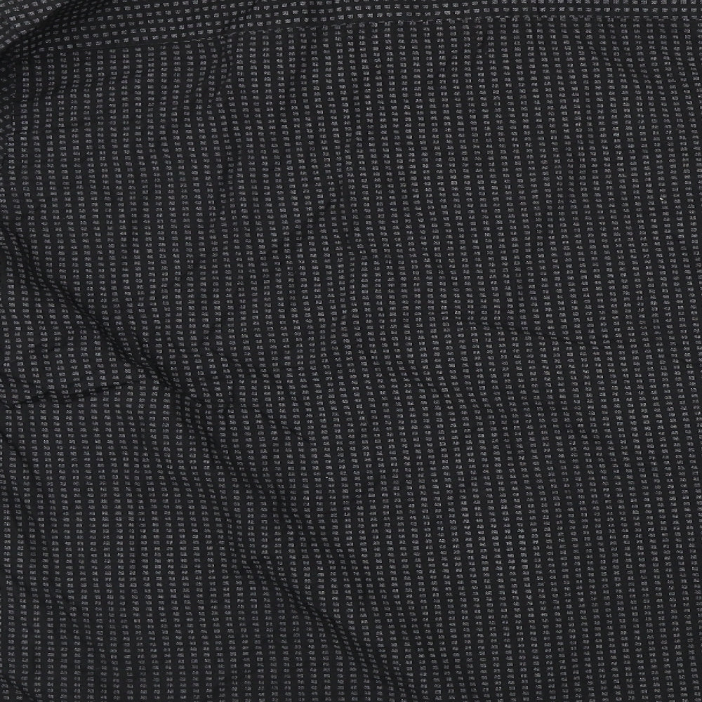 Dressmann Mens Black Button-Up Size L