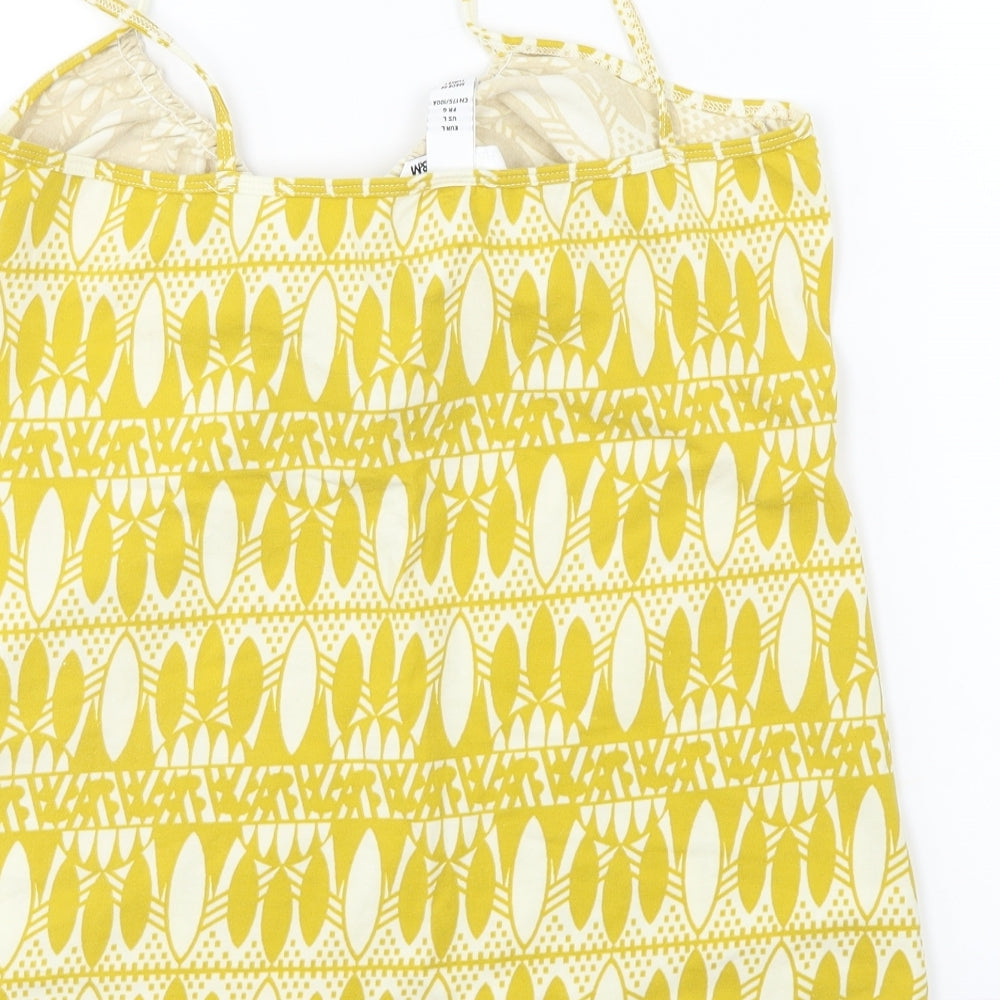 H&M Womens Yellow Basic T-Shirt Size L