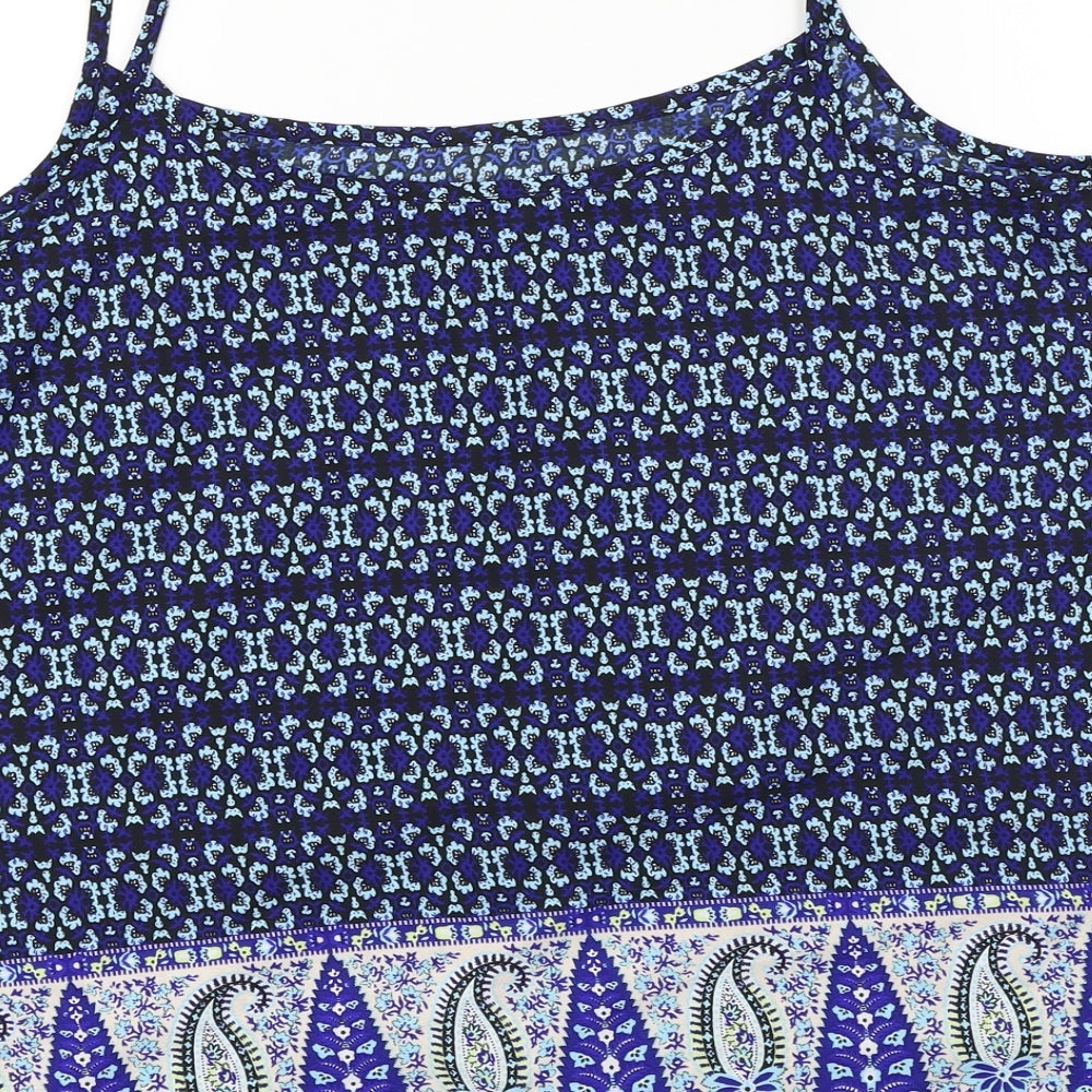 Atmosphere Womens Blue Floral Basic Blouse Size 18