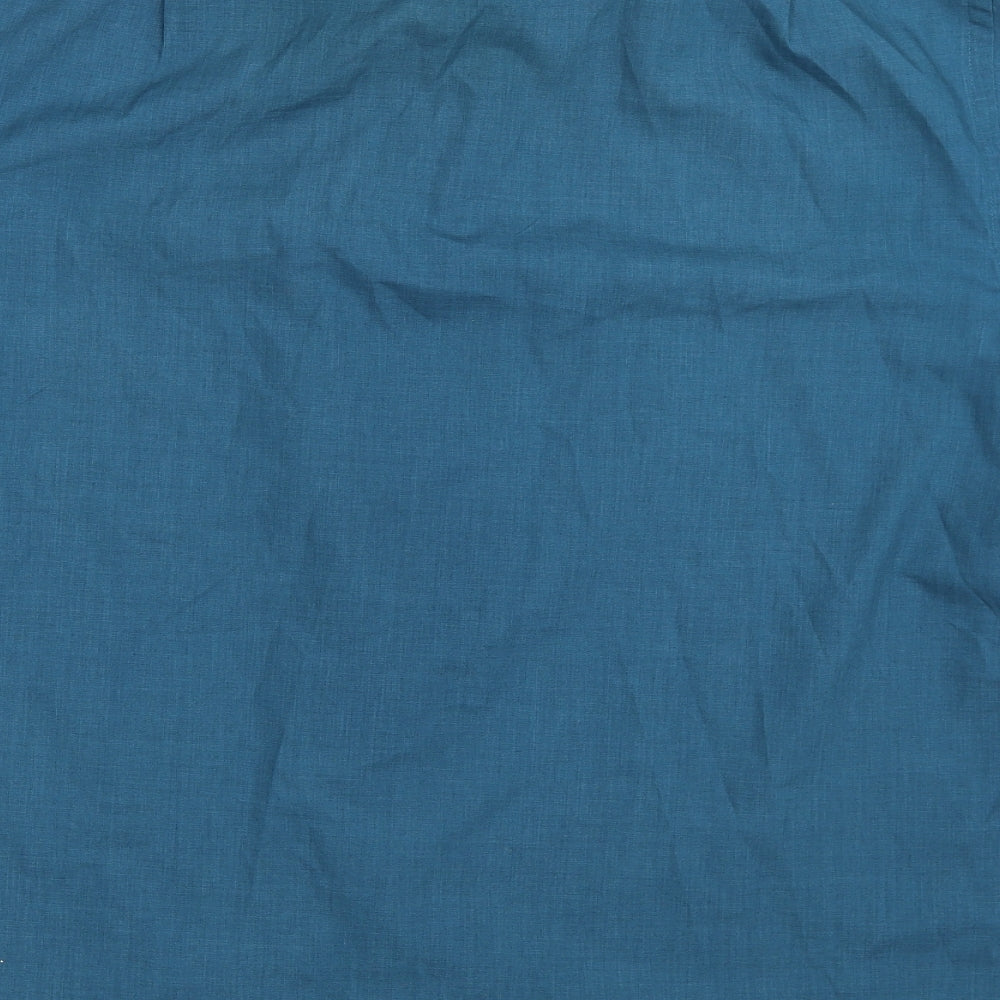Essentials Mens Blue Button-Up Size 15.5
