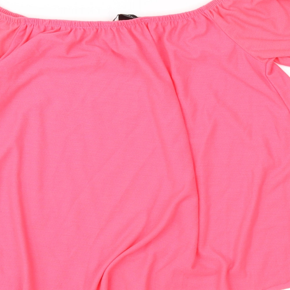 Atmosphere Womens Pink Basic Blouse Size 6