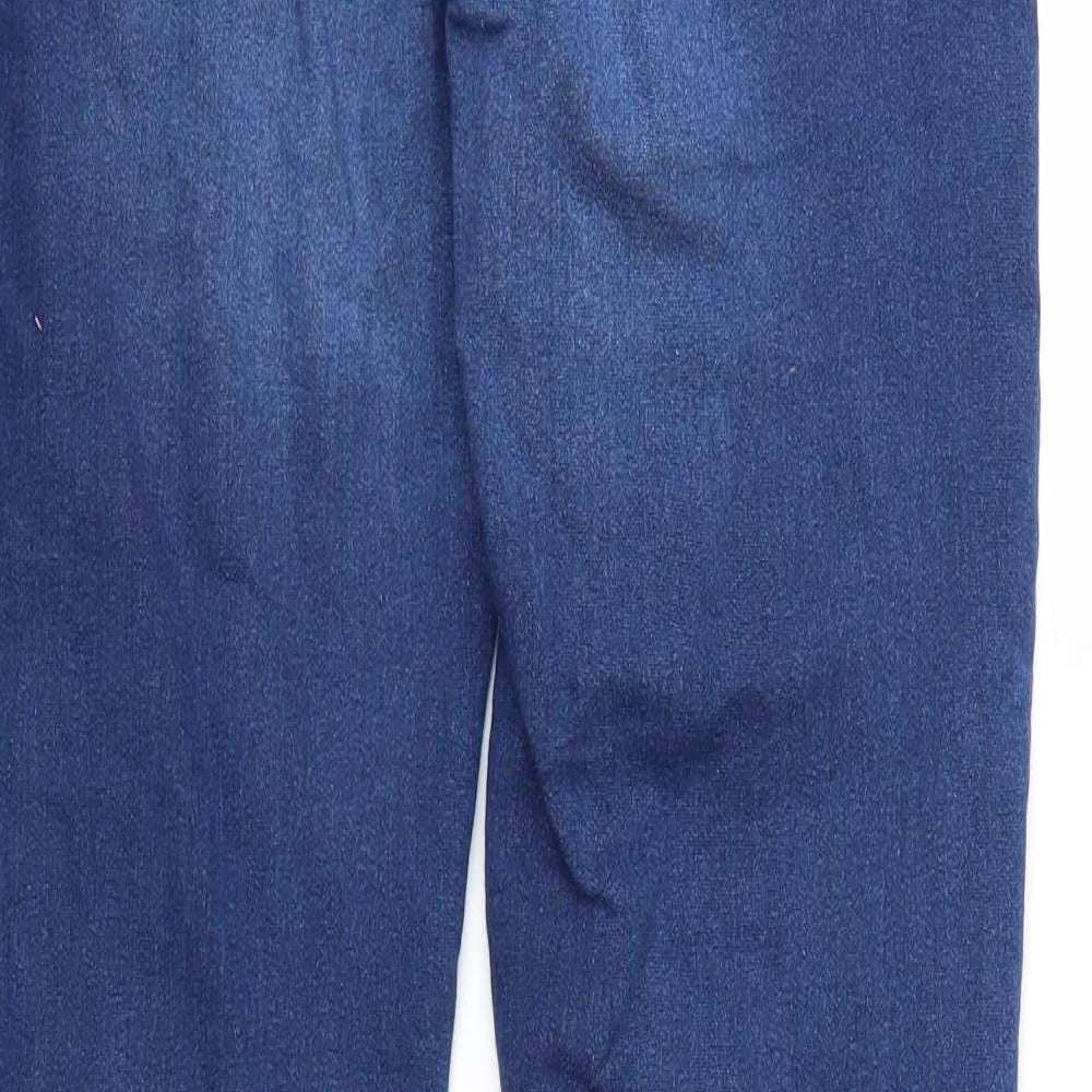 Denim & Co. Womens Blue Denim Straight Jeans Size 8 L31 in